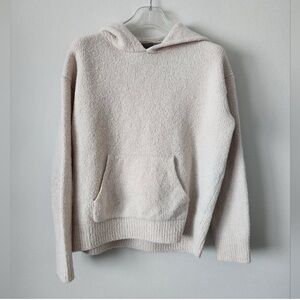 VINCE | Soft plush wool hoodie pullover sweater oatmeal neutral sz S